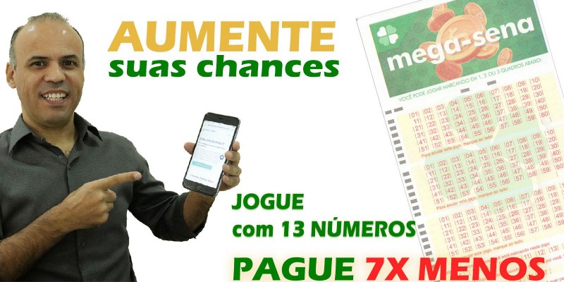 Jogue na Megasena com 13 Números Pagando 7x menos